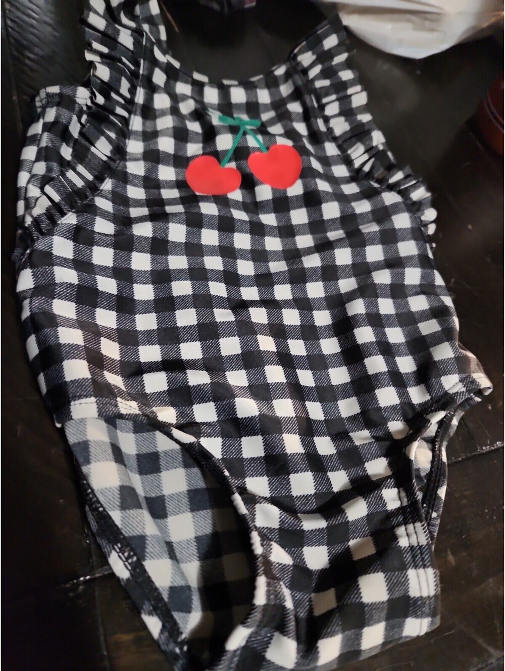 First Impressions Baby Girls Gingham-Print Cherries Swimsuit, 12-18 Months